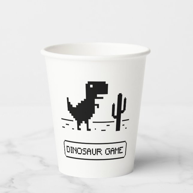 Dinosaur-Spiel. Pappbecher (Vorderseite)