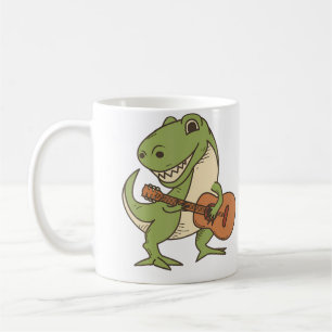 Dinosaur spielt Gitarre Shirt Cooler Dino Musikli Kaffeetasse