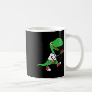 Dinosaur spielt Lacrosse Cool Dino Mannschaftsspor Kaffeetasse