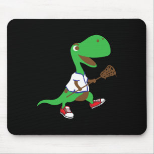 Dinosaur spielt Lacrosse Cool Dino Mannschaftsspor Mousepad