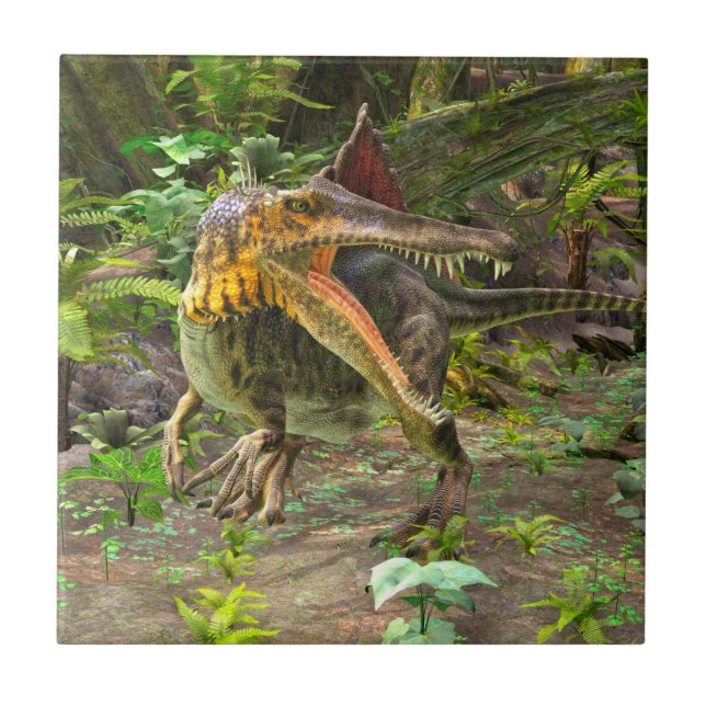 Dinosaur Spinosaurus Fliese (Vorderseite)