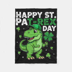 Dinosaur St. Patrick's Day Glücks-Kleeblatt Irisch Fleecedecke