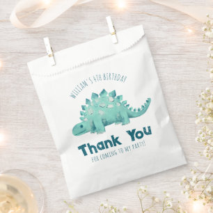 Dinosaur Stegosaurus Danke Jungen Geburtstagsfeier Geschenktütchen
