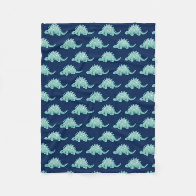 Dinosaur Stegosaurus Pattern Fleecedecke (Vorderseite)