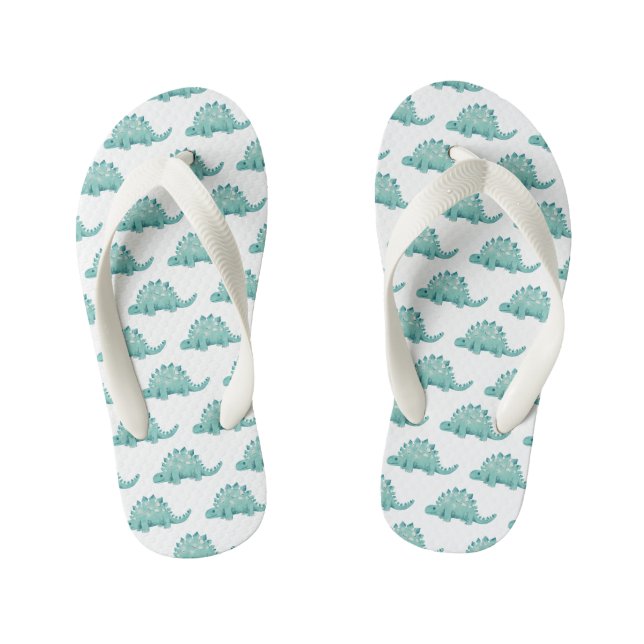Dinosaur Stegosaurus Pattern Kinderbadesandalen (Fußbett)