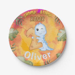 Dinosaur Stomp Chomp Rawr 2. Party Pappteller