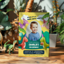 Dinosaur Stomp Chomp Roar Geburtstagsfeier Foto