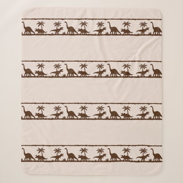 Dinosaur Streifen Sherpadecke (Vorderseite)