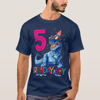Dinosaur T rex 5 Jahre Altes T Shirt Kinder 5.