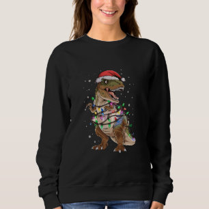 Dinosaur T-Rex Baum Weihnachts-Pullover Xmas Dino Sweatshirt