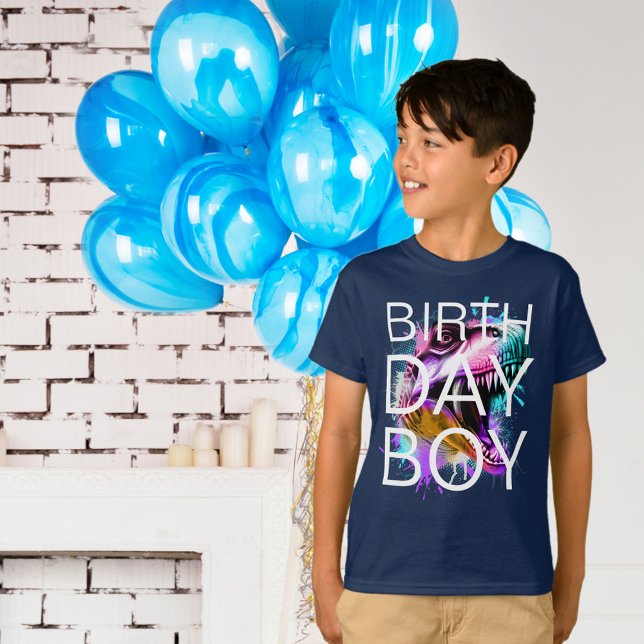 Dinosaur T-rex Birthday Boy T-Shirt (Von Creator hochgeladen)