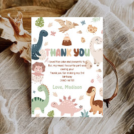 Dinosaur T-Rex Boy Geburtstag Danke Karte