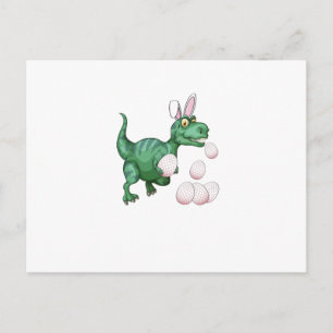 Dinosaur T-Rex Bunny Funny Ostereier Feiertagspostkarte