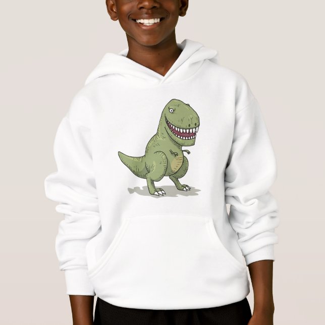 Dinosaur T Rex Cartoon Hoodie (Vorderseite)