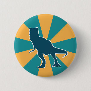 Dinosaur T-rex Cartoon Jurassie Button