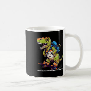 Dinosaur T Rex Cool Skateboarding Dinosaur Skater  Kaffeetasse