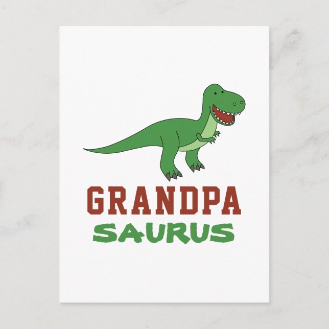 Dinosaur T-Rex Dino Granddad Abuelo Grandpasaurus Postkarte (Vorderseite)