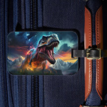 Dinosaur T-Rex Dino Stormy Mountains