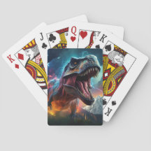 Dinosaur T-Rex Dino Stormy Mountains