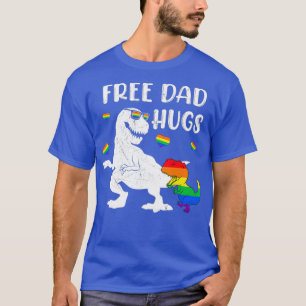 Dinosaur T-rex Freie Vater Hugs Tragen Glass Day T-Shirt