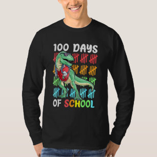 Dinosaur T Rex Froher 100. Schultag Dino Kinder T-Shirt