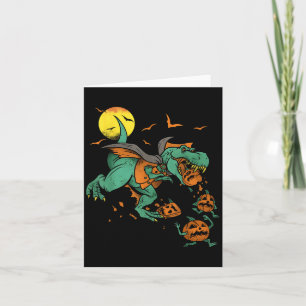 Dinosaur T Rex Funny Boo Halloween Boys Men Pumpki Karte