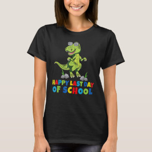 Dinosaur T-Rex Happy Letzten Tag der Schule Outfit T-Shirt