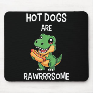 Dinosaur T Rex Hot Dog Shirt Lustige Hot Dogs Sind Mousepad