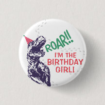 Dinosaur T-Rex in Party Hat Birthday Girl oder Boy
