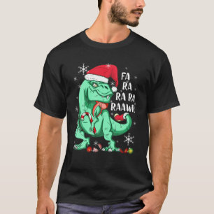 Dinosaur T Rex in Weihnachtsmannmütze FA RA RAWR W T-Shirt