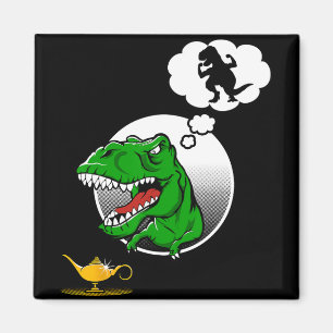 Dinosaur T-Rex kurze Arme lustiger Witz Genie-Lamp Magnet