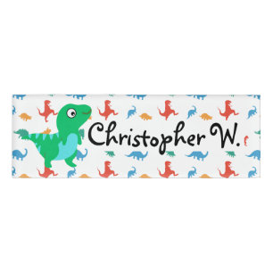 Dinosaur T-Rex Muster Moderne Kinder Namenschild