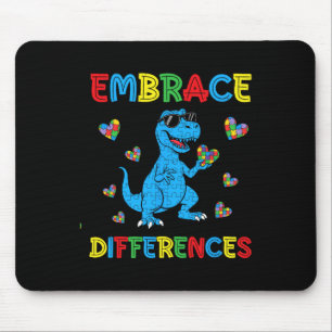 Dinosaur T-Rex Puzzle Akzeptiere Unterschiede Auti Mousepad
