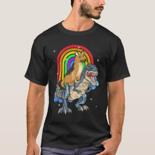 Dinosaur T rex Rainbow T-Shirt