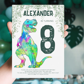 Dinosaur T-Rex Roar Geburtstagsparty Einladung