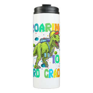 Dinosaur T-Rex Roaring in 100 Tagen der 3. Klasse Thermosbecher