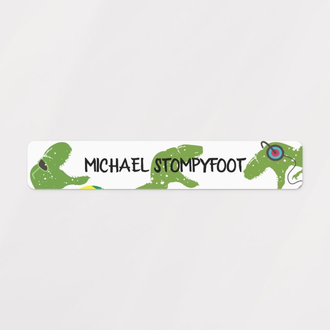 Dinosaur t-rex Sommerspass Identifizierungsaufkleb Etiketten (Design 4)