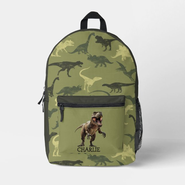 Dinosaur T Rex Thema gedruckter Rucksack (Vorderseite)