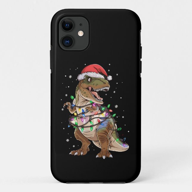 Dinosaur T-rex Tree Christmas Sweater Xmas Dino Case-Mate iPhone Hülle (Rückseite)