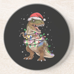 Dinosaur T-rex Tree Christmas Sweater Xmas Dino Getränkeuntersetzer