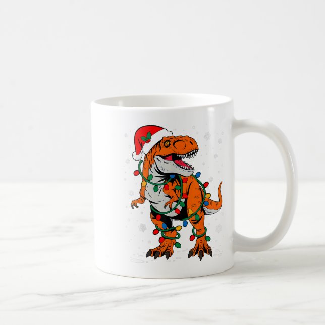 Dinosaur T Rex Tree Weihnachten Weihnachten Weihna Kaffeetasse (Rechts)