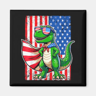 Dinosaur T-Rex USA-Flagge Sonnenbrille Patriotisch Magnet