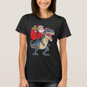 Dinosaur T Rex Weihnachten Santa Jungen Männer Mäd T-Shirt