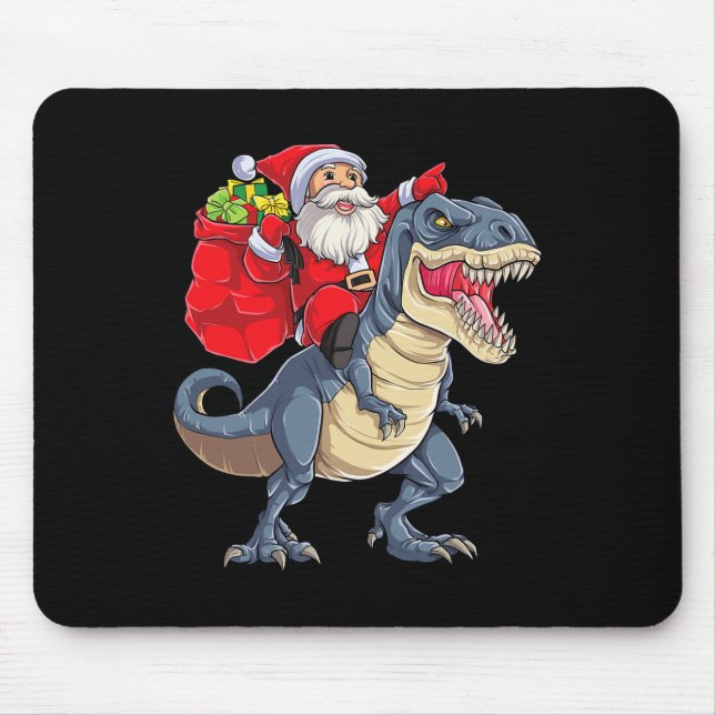 Dinosaur T Rex Weihnachtsjungs Männer Mädchen Weih Mousepad (Vorne)