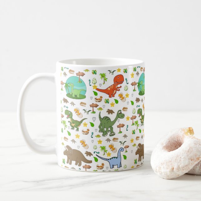 Dinosaur-Tasse Kaffeetasse (Mit Donut)