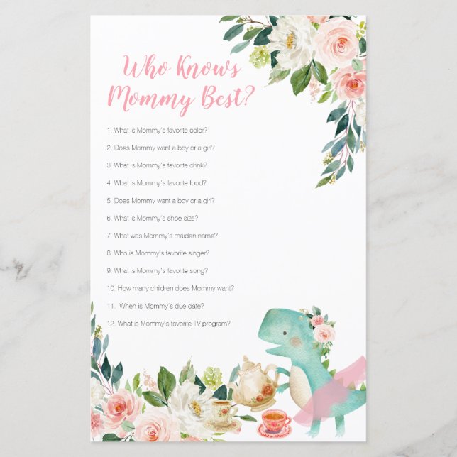 Dinosaur Tea Party, das Mommy Best kennt (Vorderseite)