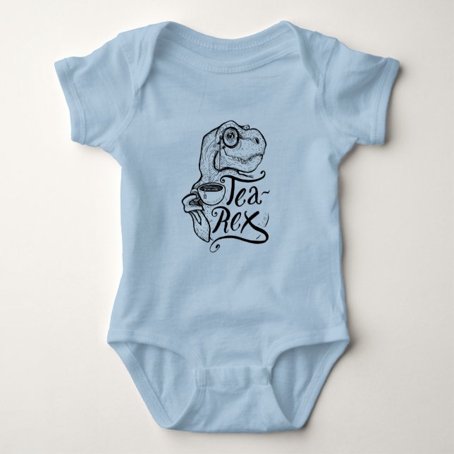 Dinosaur Tea Rex Baby Strampler (Vorderseite)