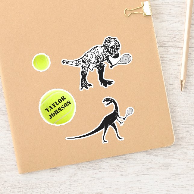 Dinosaur Tennis Sticker Set (Notizbuch)