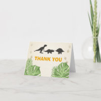 Dinosaur Thank You Card Dino