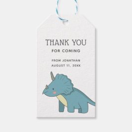 Dinosaur Thank You | Triceratops Dino Birthday Geschenkanhänger